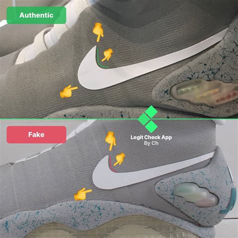 nike mag fake authentification card